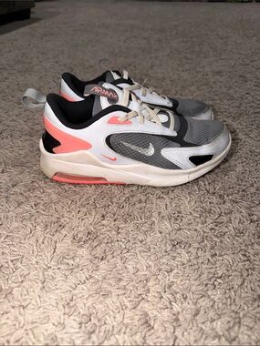 Nike Kids Air Max Sneakers in Gray, Coral & Black